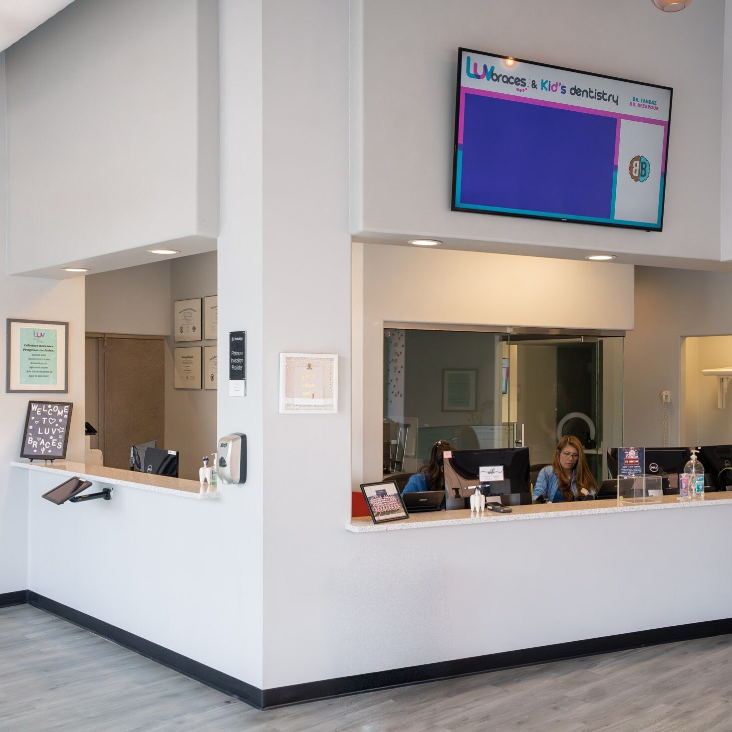 Front desk at Luv Braces and Kids Dentistry in Bee Cave